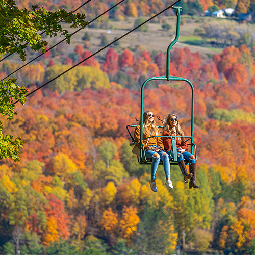 fall scenic chairlift ride