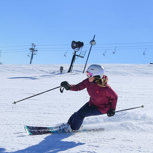 Girl Skiing