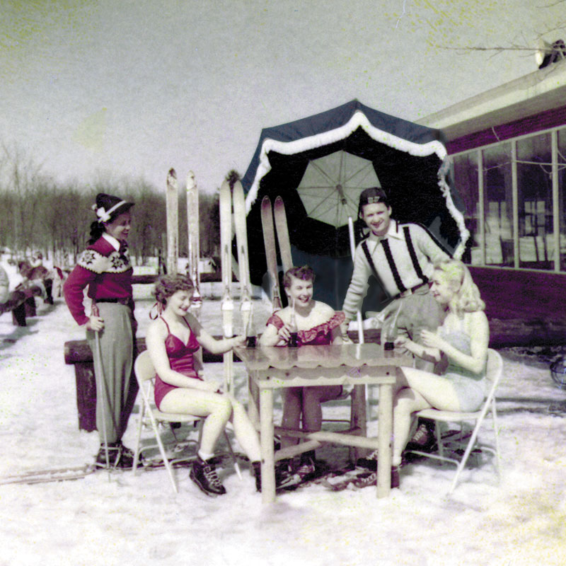 Vintage Ski Photo of edelweiss